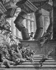 サムソンの死 - 聖書 作： Gustave Dore
