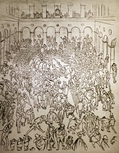 ギュスターヴ・ドーレ作『パリ取引所の狂騒する資本主義世界 作： Gustave Dore