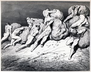 買いだめと浪費家、1857年。 作： Gustave Dore