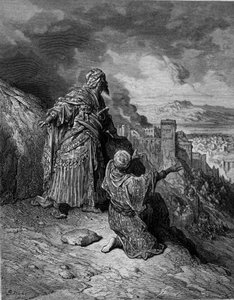 グラナダを去るムーア人の最後の王 - ギュスターヴ・ドレの版画 作： Gustave Dore