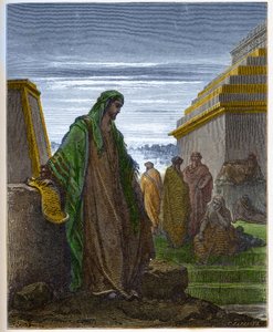 預言者ダニエル - - ギュスターヴ・ドーア（1832-1883）の "The Bible illustree "のエングレーヴィング - "The Dore Bible "のエングレーヴィング 作： Gustave Dore