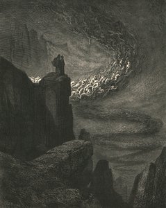 落ち着きのない怒りを伴う嵐の地獄の爆発は、c1890の精神を刺激します。 作： Gustave Dore