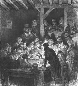 「泥棒のギャンブル」、1872年。 作： Gustave Dore
