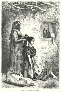 ディーズマのジプシー少女のトイレ（エングレーヴィング） 作： Gustave Dore