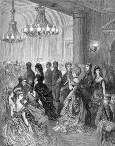 ロンドン、マンションハウスでのヴィクトリア朝の舞踏会 グスタフ・ドレの版画 作： Gustave Dore