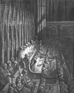 「ウェストミンスター寺院 - 聖歌隊」、1872 年。 作： Gustave Dore