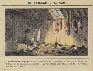 猫（カラーリトグラフ 作： Gustave Fraipont
