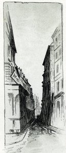 View of the Hotel Colbert street near Maubert square in Paris Drawing by Gustave Fraipont (1849-1923) from Saint-Juirs   1439428   ja       japanese Successfully Translated  Original: Niccolo di Bernardo dei Machiavelli (Nicolas Machiavel Translat: Niccolo 作： Gustave Fraipont