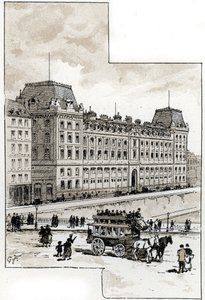 Näkymä poliisilaitoksesta quai des golfevres -kadulla, Pariisi Gustave Fraipontin (1849-1923) piirustus Saint-Juirsista 作： Gustave Fraipont