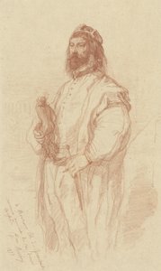 置物を持って立っている男 作： Gustave François Morin