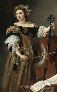 チェロ奏者、c. 1890年。 作： Gustave Jean Jacquet