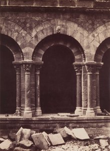 ノートルダム大聖堂、回廊アーケードの詳細、ル・ピュイ 作： Gustave Le Gray