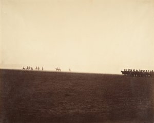 [騎兵作戦、キャンプ・ド・シャロン]、1857年。 作： Gustave Le Gray