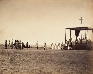 Camp de Chalons でのミサ、1857 年。 作： Gustave Le Gray