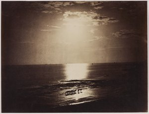 戴冠した太陽、ノルマンディー、1856-59年（湿式コロジオンネガからのアルブメン印刷） 作： Gustave Le Gray