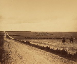 [マヌーバ、キャンプ・ド・シャロン]。 作： Gustave Le Gray