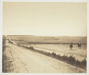 演習、キャンプ・ド・シャロン、1857年。 作： Gustave Le Gray
