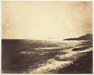 地中海とアグド山、1857 年。 作： Gustave Le Gray