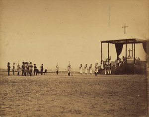 [シャロン収容所における皇帝臨席の軍事ミサ（Le messe militaire...Camp de Chalons...presence de l