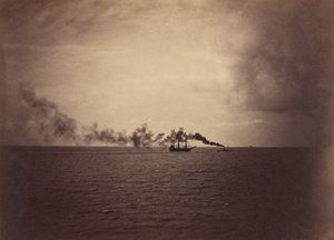 帆船とタグボートのある海景 作： ギュスターヴ・ルグレイ
