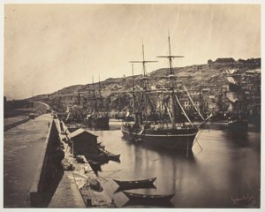 セット・メディテラネ港とセット・メディテラネの港と市、1857年。