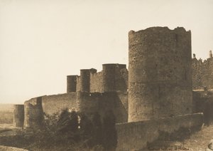 カルカソンヌの城壁、1851 年。