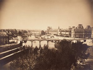 [パリ、セーヌ川の眺め]、1857 年。 作： Gustave Le Gray
