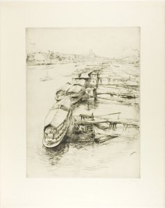 オートゥイユのはしけ 作： Gustave Leheutre