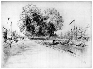 トロワ運河、c1880-1930 1924 作： Gustave Leheutre