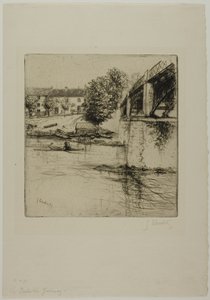 フルネー橋、横から 作： Gustave Leheutre