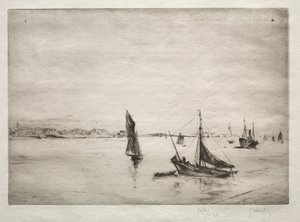 ラロシェルの道路。 作： Gustave Leheutre