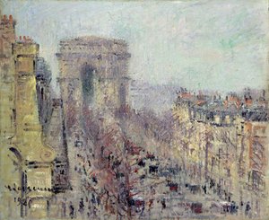 パリのフリドラン通り 作： Gustave Loiseau