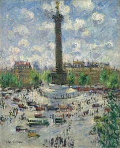 バスティーユ広場、c。 1922 作： Gustave Loiseau