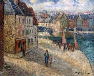 ディエップの埠頭、 作： Gustave Loiseau