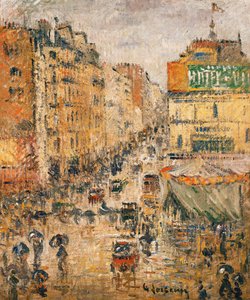 Rue de Clignancourt、パリ、1924年 作： Gustave Loiseau