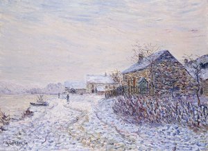 トゥルネドスシュルセーヌの雪、1899年 作： Gustave Loiseau