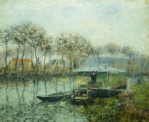 ポートマーリーのセーヌ川。 La Seine a Port Marley、1902-1903 作： Gustave Loiseau