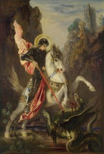 セントジョージとドラゴン。 1889-90 作： Gustave Moreau