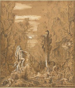 ヘラクレスとレルナのヒュドラ 作： Gustave Moreau