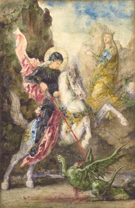 セントジョージとドラゴン、1869年 作： Gustave Moreau