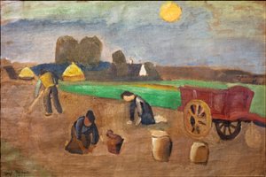 ジャガイモの収穫 作： Gustave de Smet