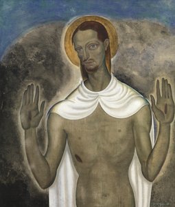 傷を見せるキリスト 作： Gustave Van de Woestyne