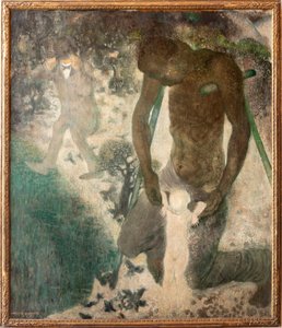 子供に歩き方を教えたいわがままな盲目者と体の不自由な人 作： Gustave Van de Woestyne