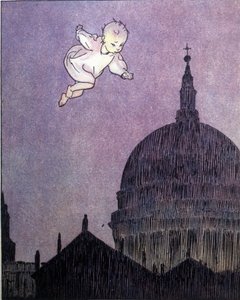 ジェームズ・マシュー・バリー (JM または J. M. バリー) の寓話「ピーターパンの物語」のイラスト