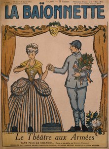 陸軍劇場、「ラ バイオネット」の表紙イラスト、No 82、1917 年 1 月 25 日（カラー リソ） 作： Guy Arnoux