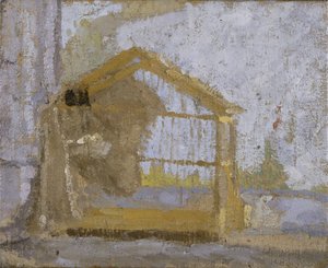 鳥かご（キャンバスに油彩） 作： Gwen John