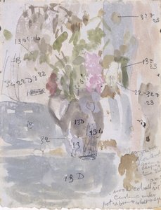 花瓶（紙に水彩） 作： Gwen John