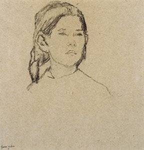 少女の頭、 作： Gwen John