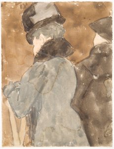 マドモアゼル・プヴロー（紙に鉛筆、水彩） 作： Gwen John