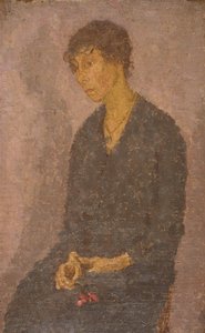 花を持つ女性 作： Gwen John